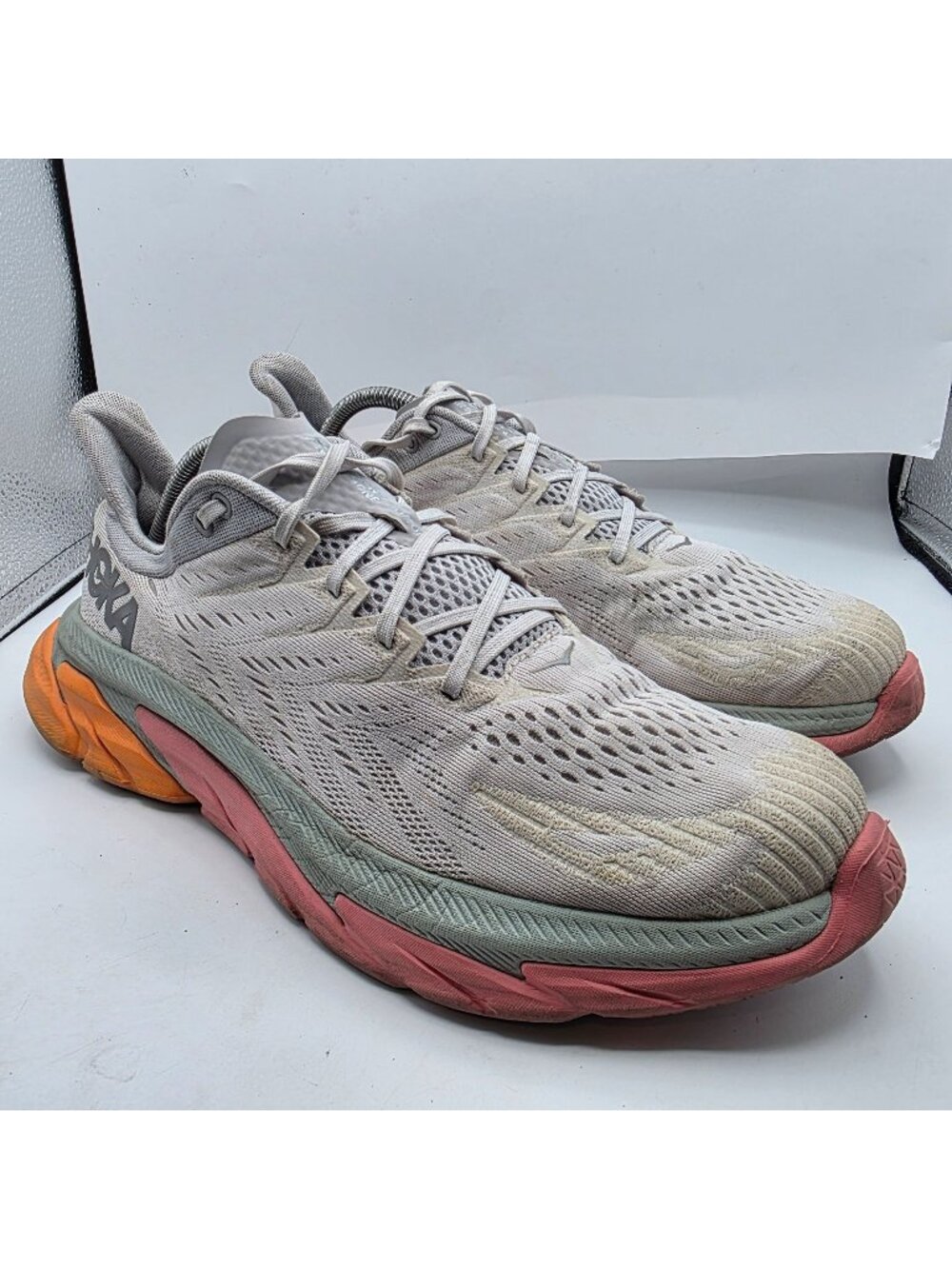 Hoka One One Clifton Edge Mens Size 11 Nimbus Cloud Lunar Rock Running Shoes